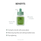 Sebumu regulējoša ampula ar BHA un matču Dr.Ceuracle Vegan BHA & Matcha Ampoule