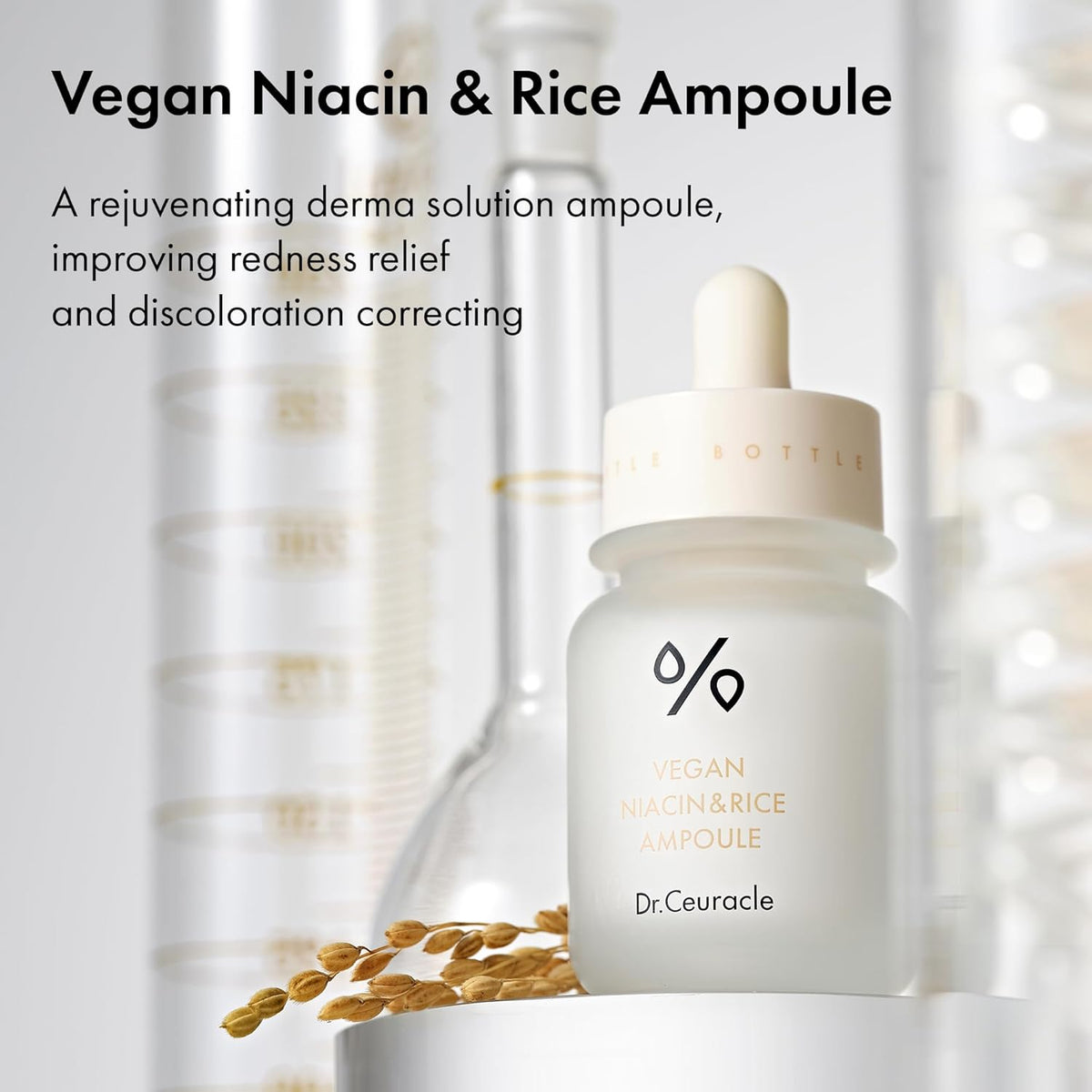 Balinoša ampula ar niacinamīdu un rīsiem Dr.Ceuracle Vegan Niacin & Rice Ampoule