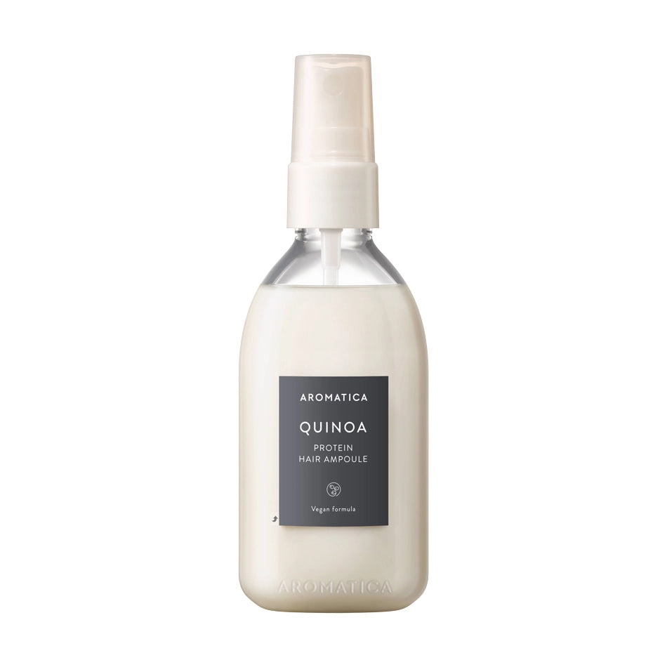 Izsmidzināms serums bojātiem matiem ar peptīdiem Aromatica Quinoa Protein Hair Ampoule