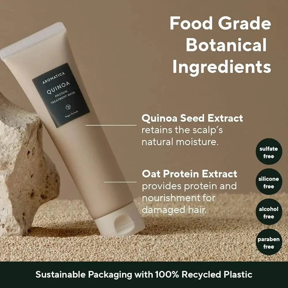 Atjaunojoša matu maska ar proteīnu AROMATICA Quinoa Protein Treatment Mask
