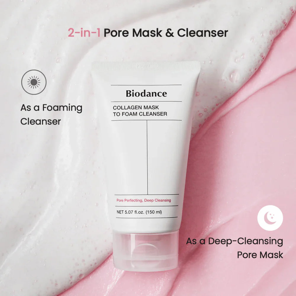 Biodance Collagen Mask to Foam Cleanser