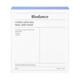 Nakts hidrogela maska ar keramīdiem ādas sausuma novēršanai Biodance Hydro Cera-Nol Real Deep Mask
