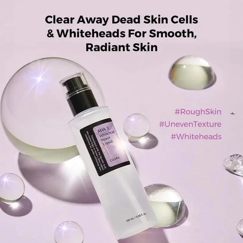 Esence ar AHA skābēm strutainu pinņu novēršanai problemātiskai ādai COSRX AHA 7 Whitehead Power Liquid