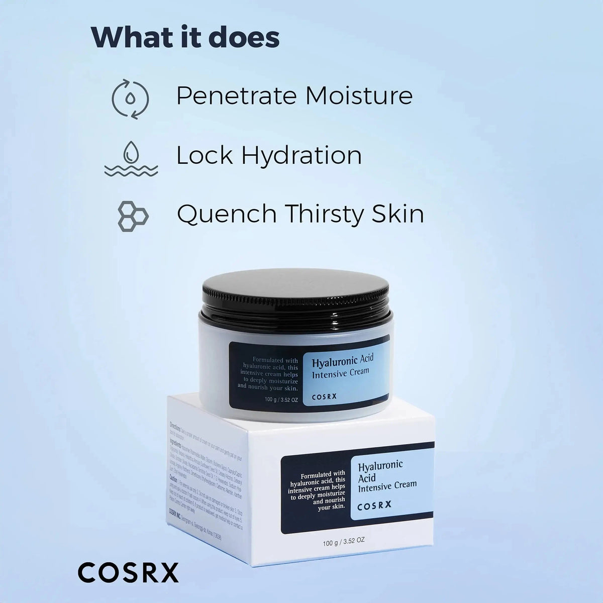 Intensīvi mitrinošs krēms ar hialuronskābi COSRX Hyaluronic Acid Intensive Cream