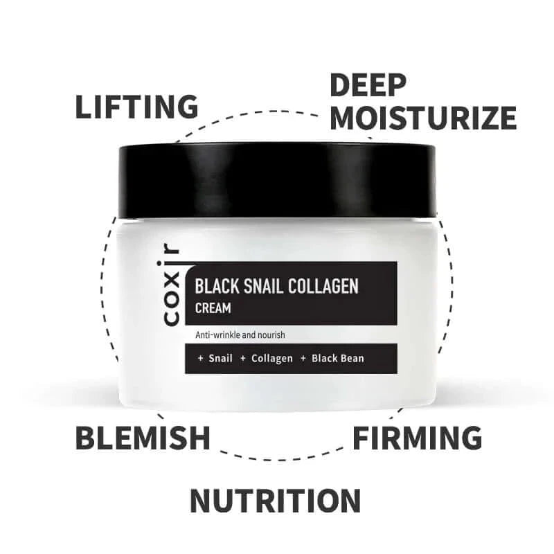 Krēms sejai ar kolagēnu un melno gliemežu ekstraktu COXIR Black Snail Collagen Cream
