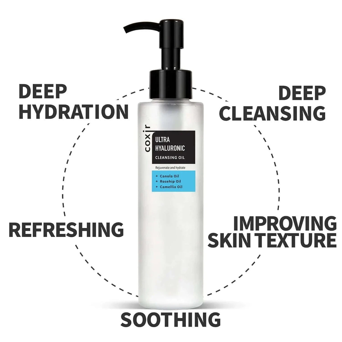 Hidrofīlā eļļa ar hialuronskābi COXIR Hyaluronic Cleansing Oil