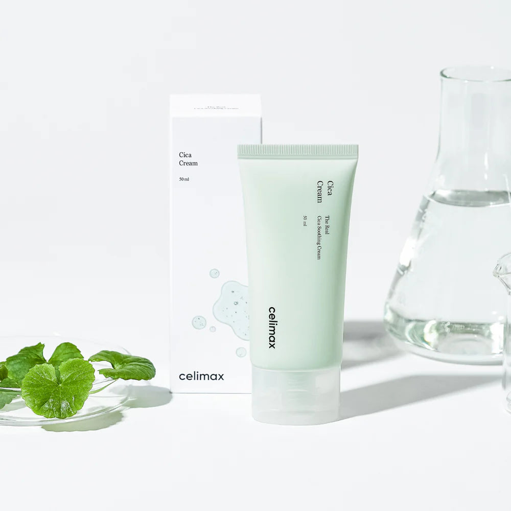 Gaisīgs eļļu nesaturošs krēms ar centellas ekstraktu Celimax The Real Cica Soothing Cream