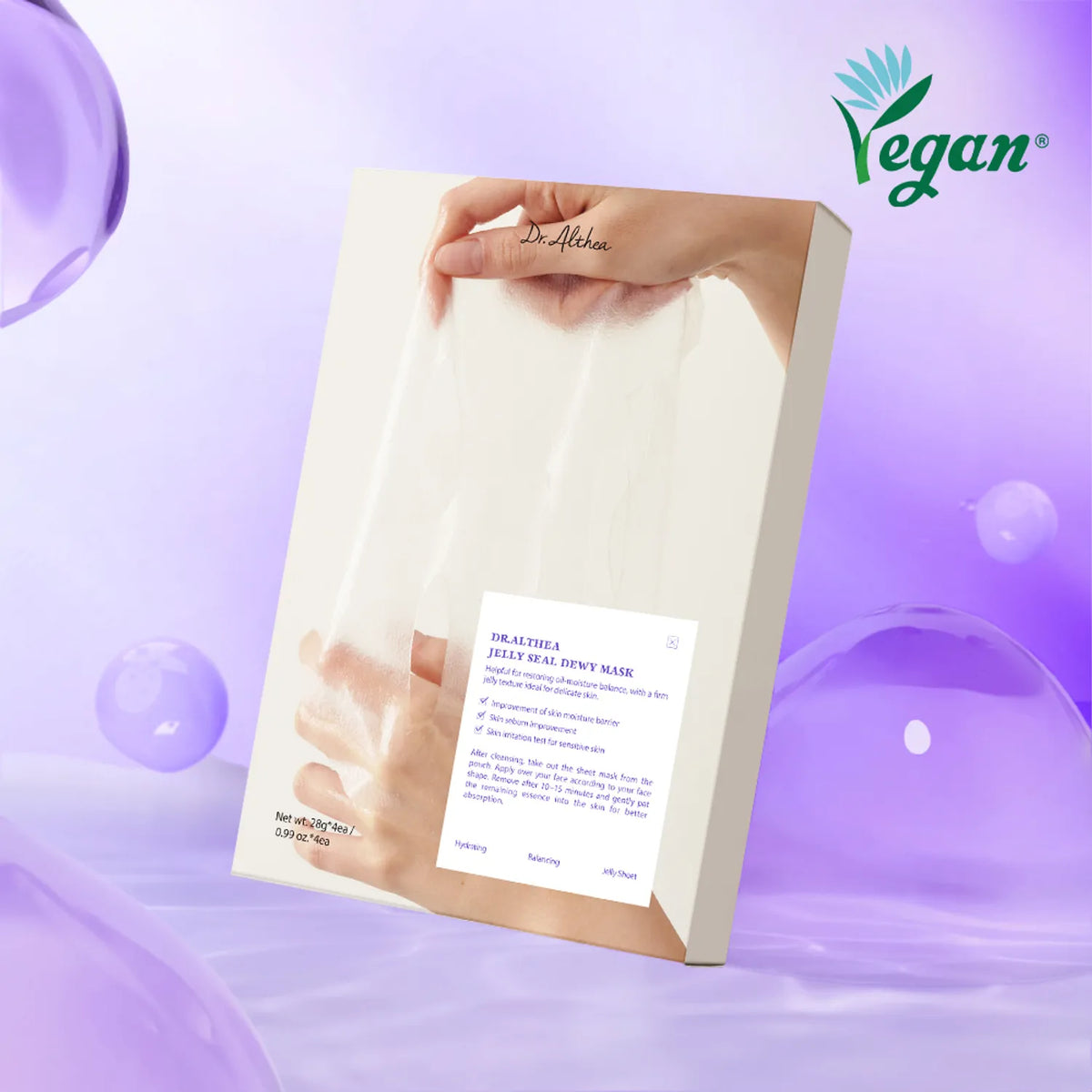 Nomierinoša auduma maska ar PDRN Dr.Althea Jelly Seal dewy Mask