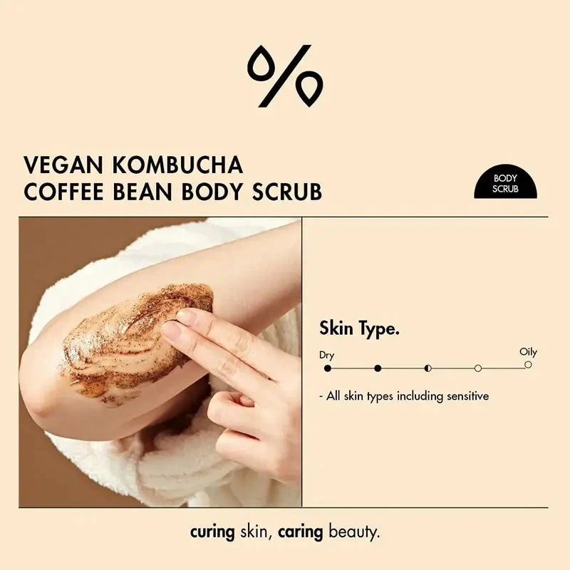 Vegāniskais kofeīna skurbis ķermenim Dr.Ceuracle Vegan Kombucha Coffee Bean Body Scrub