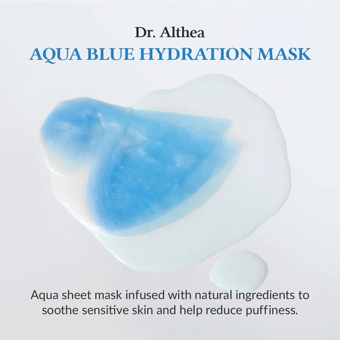Mitrinoša auduma maska ar azulēnu un agavi Dr. Althea Aqua Blue Hydration Mask
