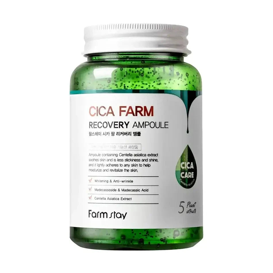 Atjaunojošs ampulas serums ar Āzijas centellu Farmstay Cica Farm Recovery Ampoule