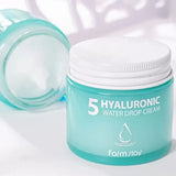 Mitrinošs krēms sejas ādai ar hialuronskābi Farmstay Hyaluronic 5 Water Drop Cream