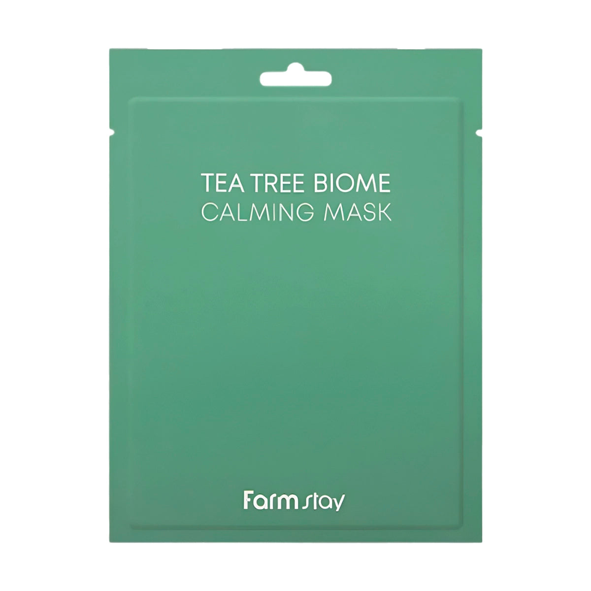 Nomierinošā sejas maska ar tējas koka ekstraktu Farmstay Tea Tree Biome Calming Mask