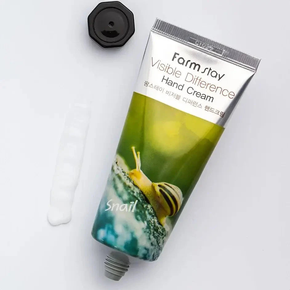 Roku krēms ar gliemežu gļotu filtrātu Farmstay Visible Difference Snail Hand Cream