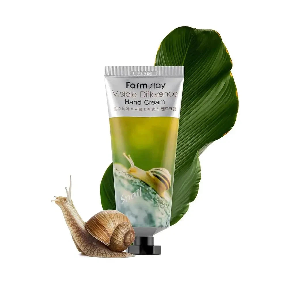 Roku krēms ar gliemežu gļotu filtrātu Farmstay Visible Difference Snail Hand Cream