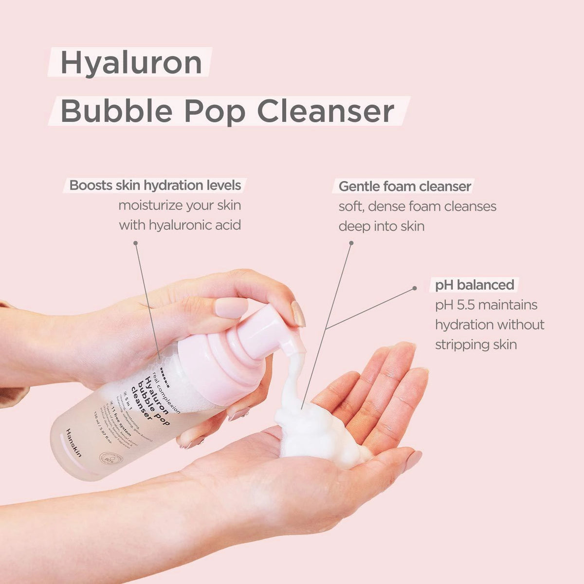 Hanskin Real Complexion Hyaluron Bubble Pop Cleanser