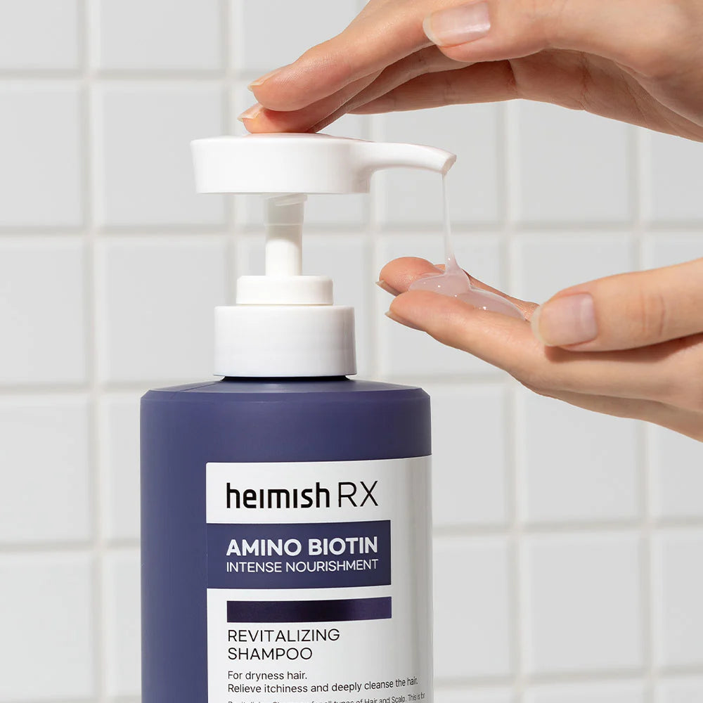 Šampūns apjoma piešķiršanai matiem ar biotīnu Heimish RX Amino Biotin Revitalizing Shampoo