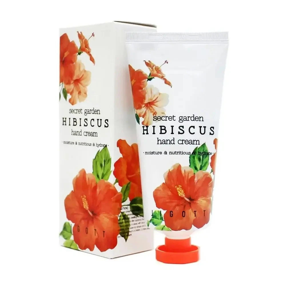 Krēms rokām ar hibiska ekstraktu Jigott Secret Garden Hibiscus Hand Cream