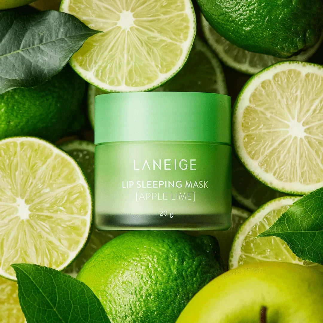 Intensīvi atjaunojoša lūpu maska ar ābolu un laima aromātu LANEIGE Lip Sleeping Mask Apple Lime