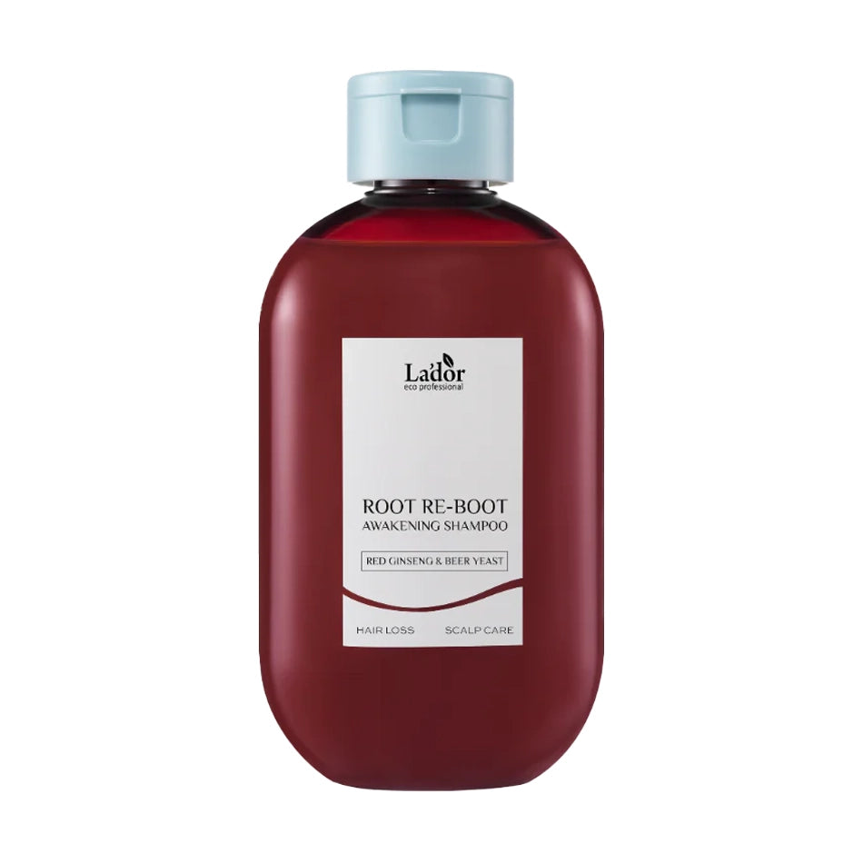 Šampūns ar žeņšeņu matu augšanai Lador Root Re-Boot Awakening Shampoo Red Ginseng & Beer Yeast