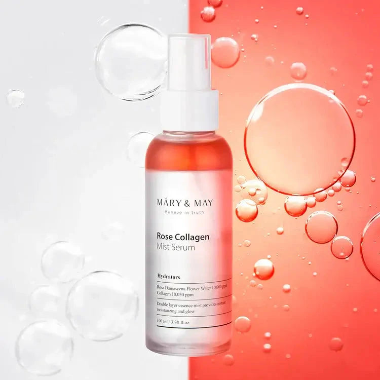 Sejas mists-serums MARY&MAY Rose Collagen Mist Serum
