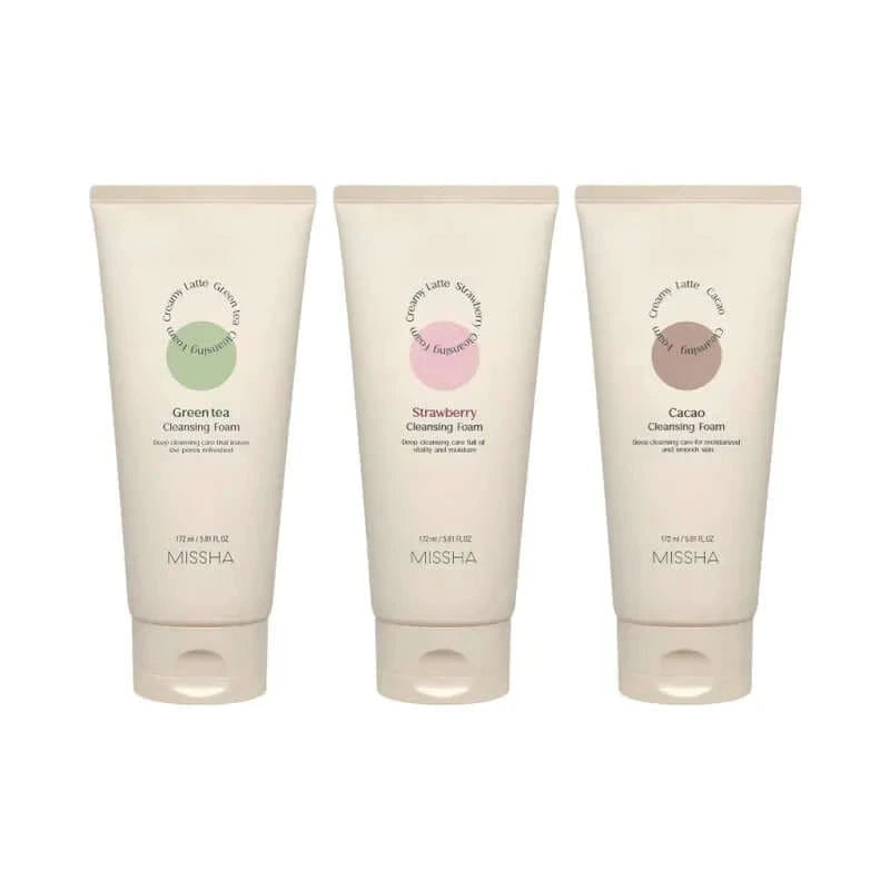 Krēmveida putiņas sejas mazgāšanai MISSHA Creamy Latte Cleansing Foam