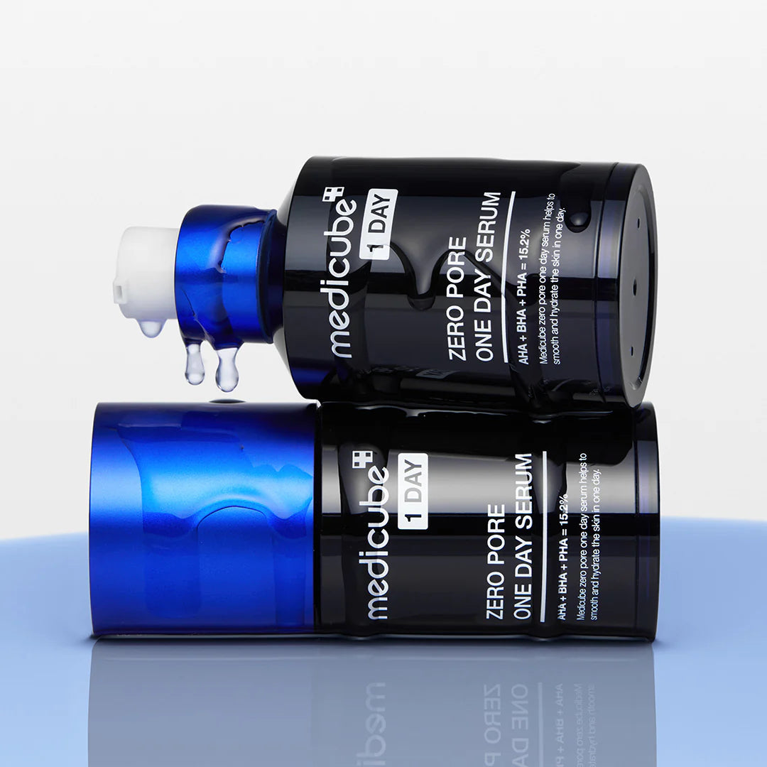 Serums ar skābēm ādai ar paplašinātām porām Medicube Zero Pore One Day Serum
