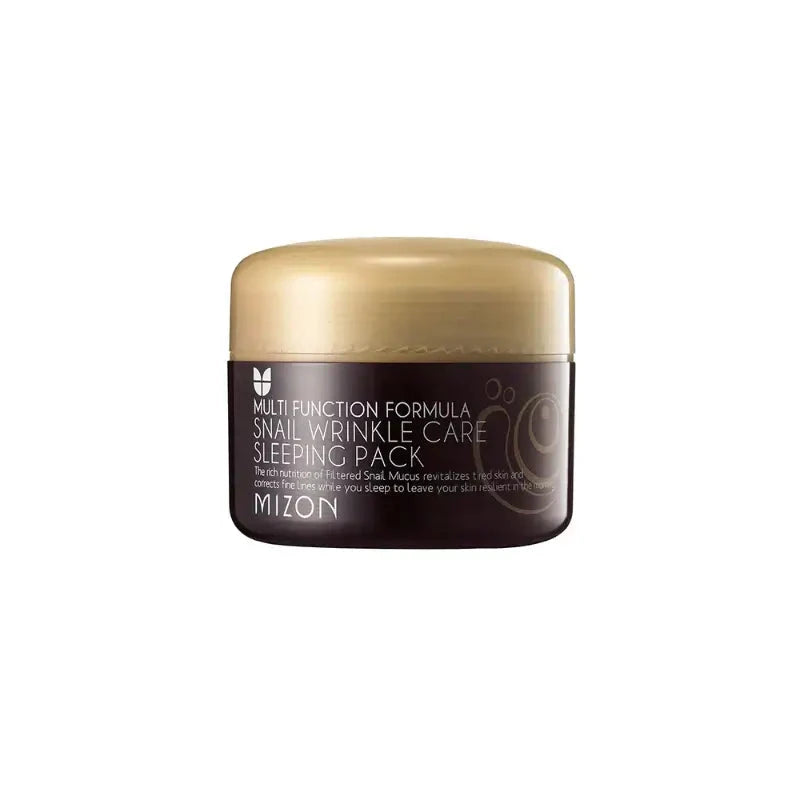 Nakts pretnovecošanās maska ar gliemežu ekstraktu Mizon Snail Wrinkle Care Sleeping Pack