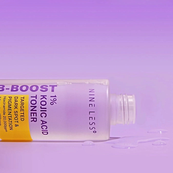Toniks mirdzuma piešķiršanai ādai ar kojskābi Nine Less B-Boost 1% Kojic Acid Toner