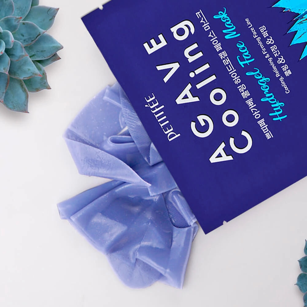 Atvēsinoša hidrogela maska ar agaves ekstraktu Petitfee Agave Cooling Hydrogel Face Mask