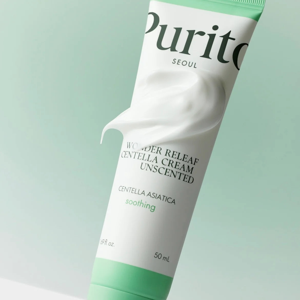 Atjaunojošs krēms ar Āzijas centellas ekstraktu Purito Wonder Releaf Centella Cream Unscented