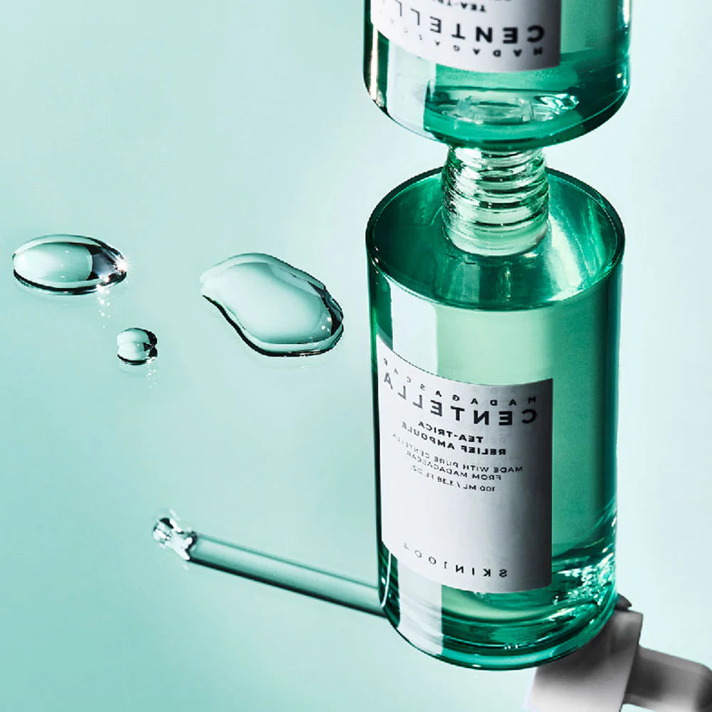 Nomierinoša ampula problemātiskai ādai SKIN1004 Madagascar Centella Tea-Trica Relief Ampoule