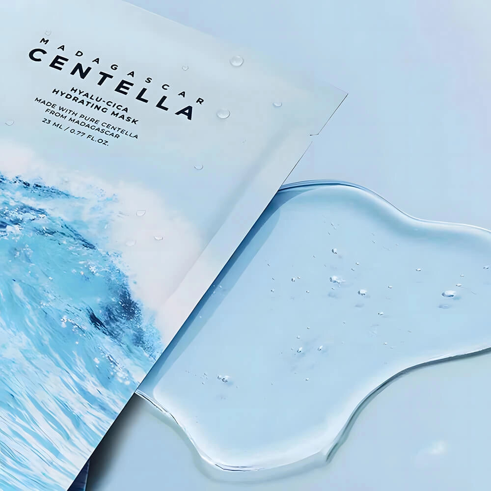Mitrinoša auduma maska ar centellu SKIN1004 Madagascar Centella Hyalu-Cica Hydrating Mask
