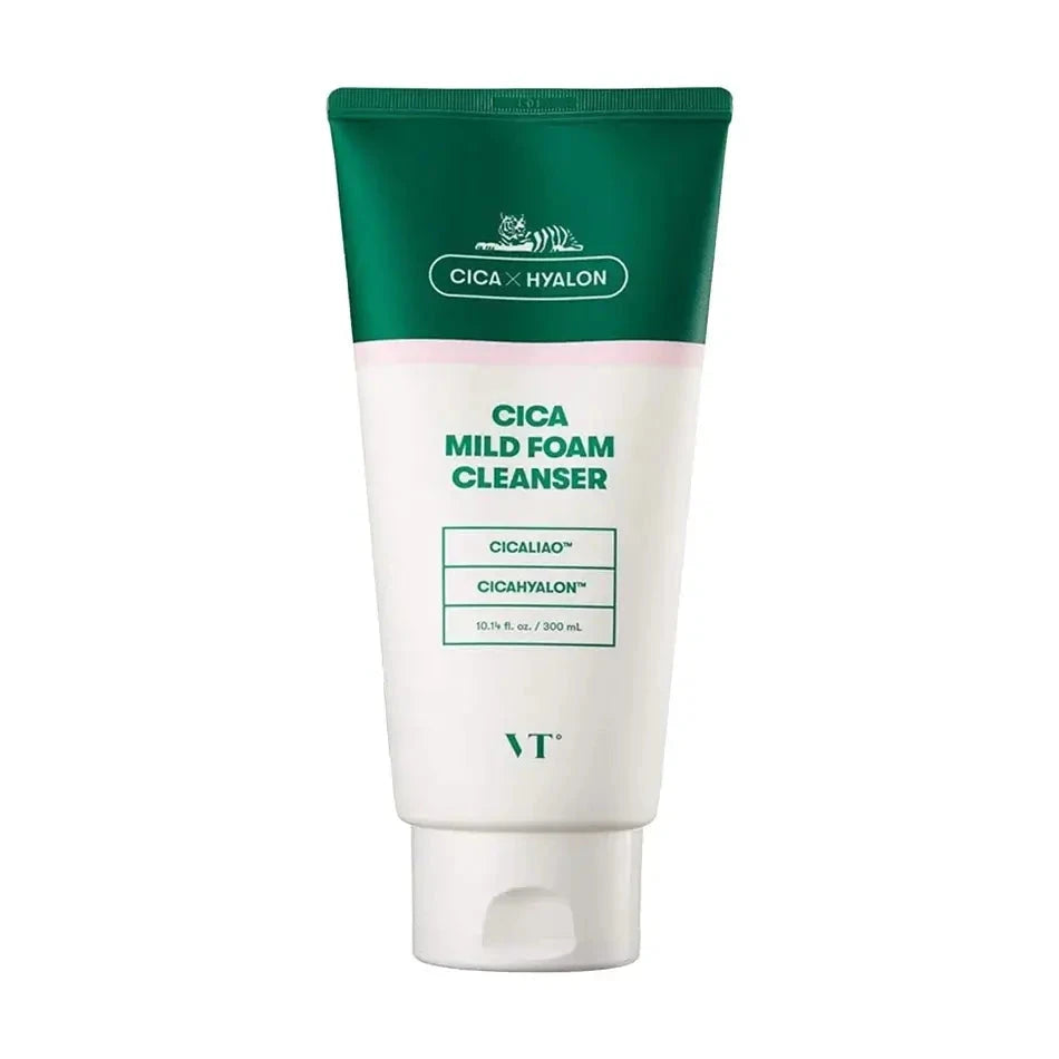 Putiņas jutīgai ādai ar Āzijas centellu VT Cosmetics Cica Mild Foam Cleanser