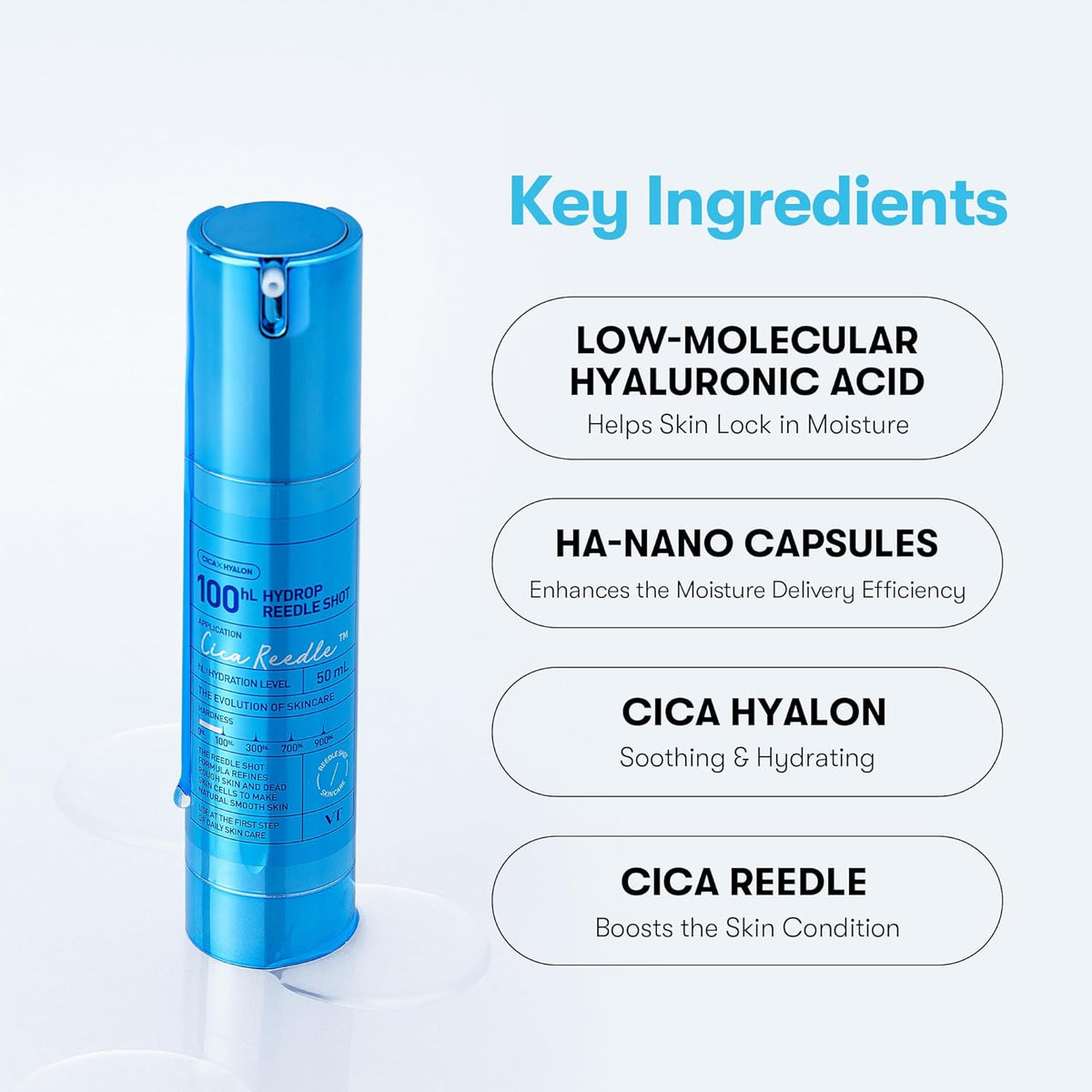 Mitrinošs serums-būsteris ar mikroadatām VT Cosmetics Hydrop Reedle Shot 100 HL