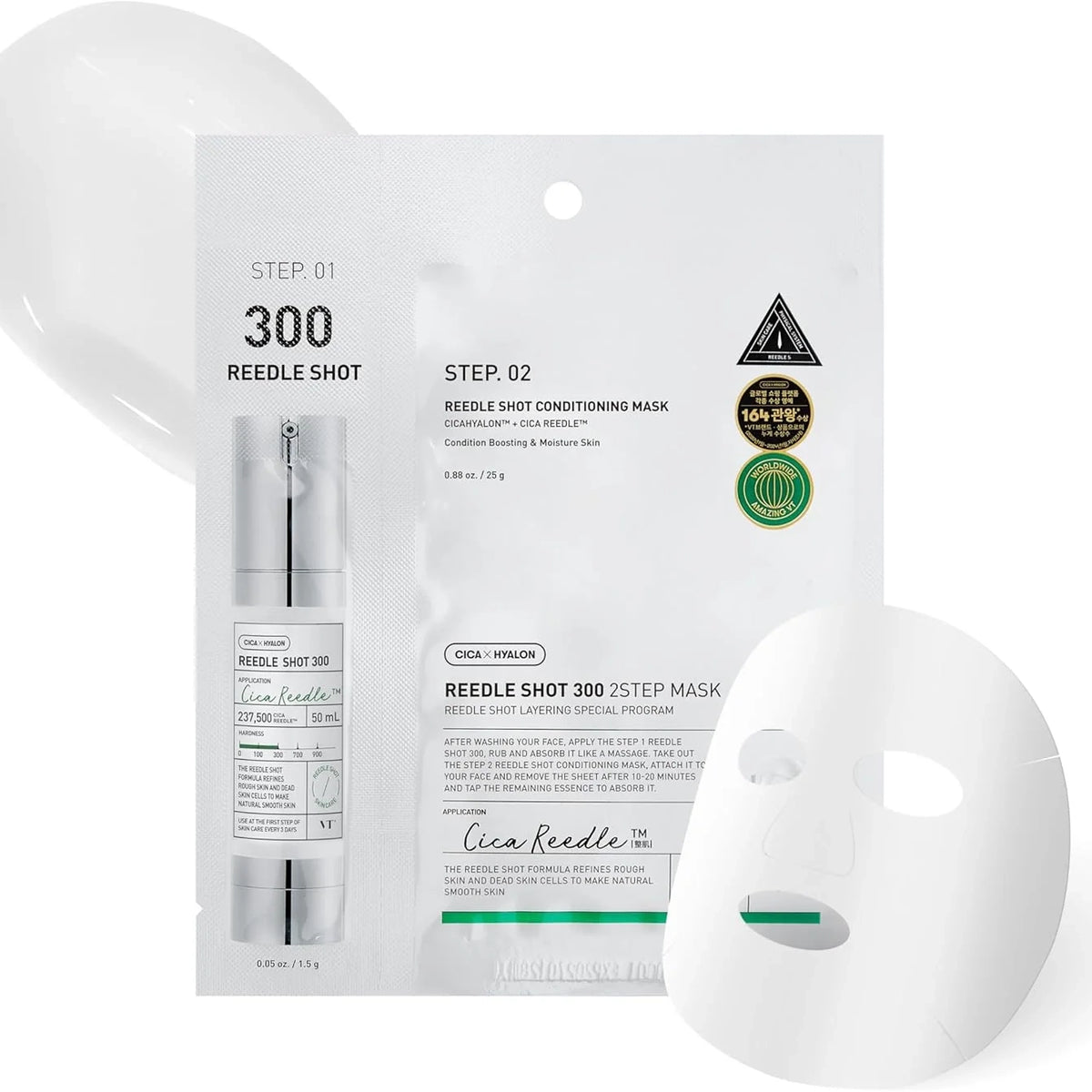 Intensīva divu tekstūru maska ar mikroadatām VT Cosmetics Reedle Shot 300 2 Step Mask