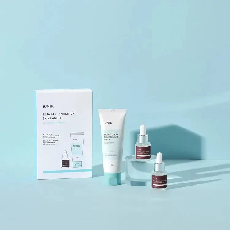 Komplekts sejas mitrināšanai ar beta glikānu iUNIK Beta Glucan Edition Skin Care Set