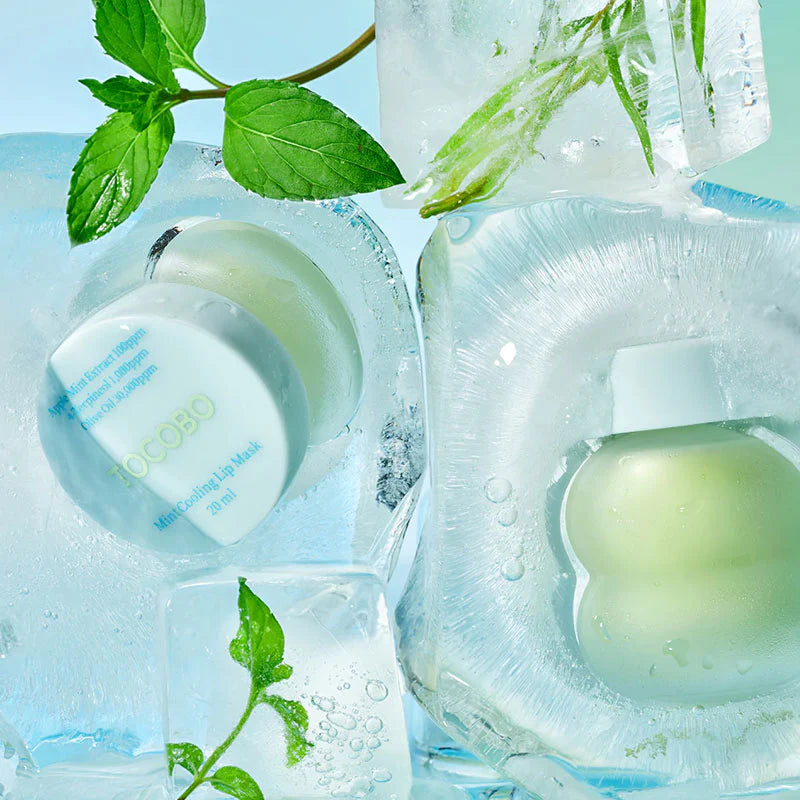 Nakts atvēsinošā maska lūpām ar piparmētru Tocobo Mint Cooling Lip Mask