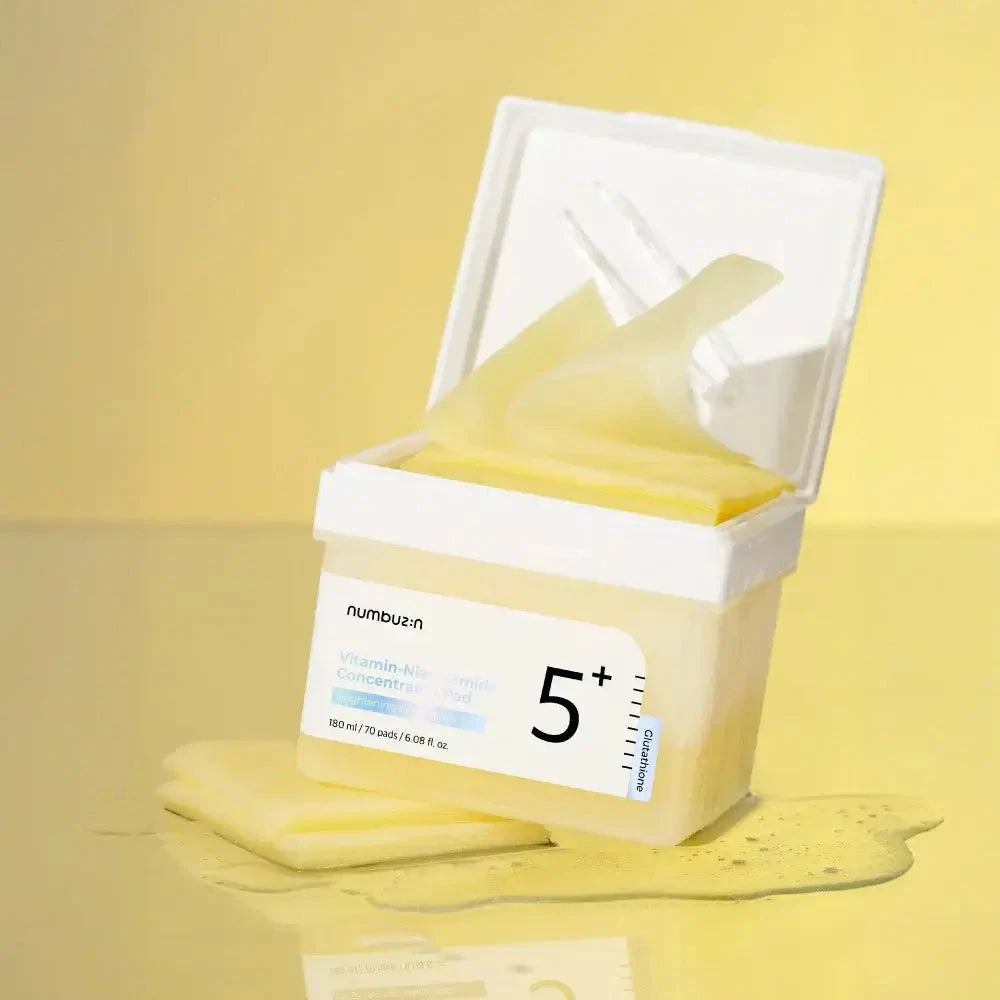 Balinoši vitamīniem bagāti spilventiņi ar niacinamīdu Numbuzin No.5 Vitamin-Niacinamide Concentrated Pad