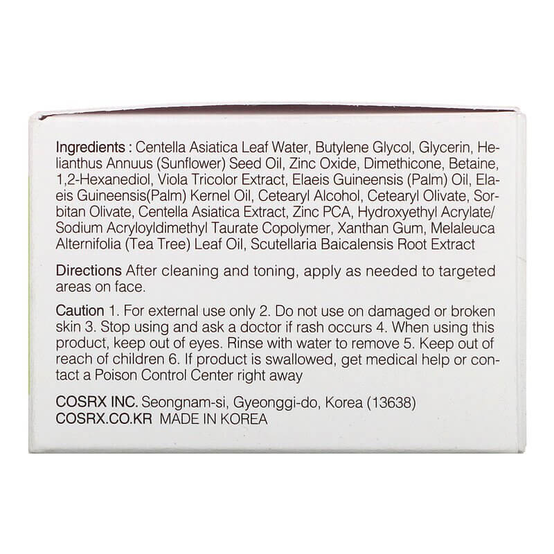 Krēms centella priekš aknes un kuperozes COSRX Centella Blemish Cream