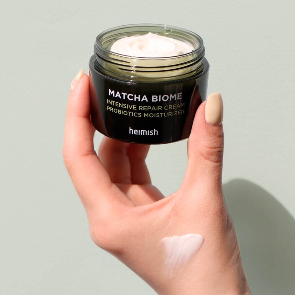 Atjaunojošs vegānu krēms ar probiotiķiem Heimish Matcha Biome Intensive Repair Cream
