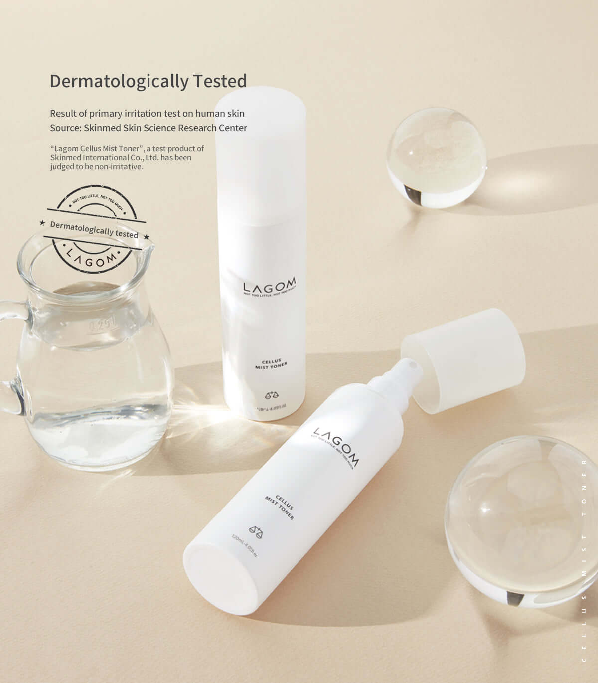 Mitrinošs izsmidzināmais toniks ar urīnvielu Lagom Cellus Mist Toner