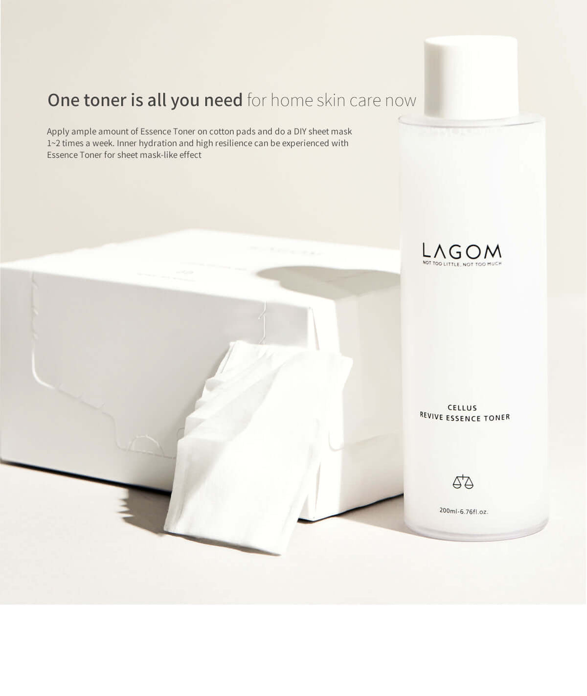 Toniks-esence dziļai ādas mitrināšanai ar adenozīnu Lagom Cellus Revive Essence Toner