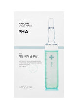 Pīlinga sejas audu maska MISSHA Mascure Peeling Solution Sheet Mask PHA
