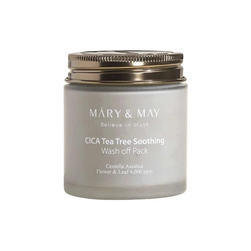 Mālu maska jutīgai ādai Mary&May CICA TeaTree Soothing Wash off Pack