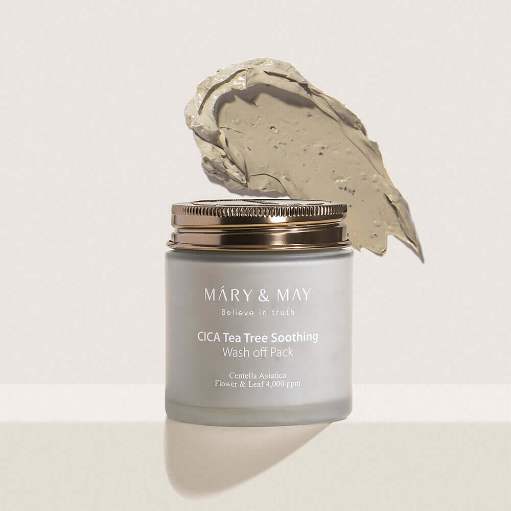 Mālu maska jutīgai ādai Mary&May CICA TeaTree Soothing Wash off Pack