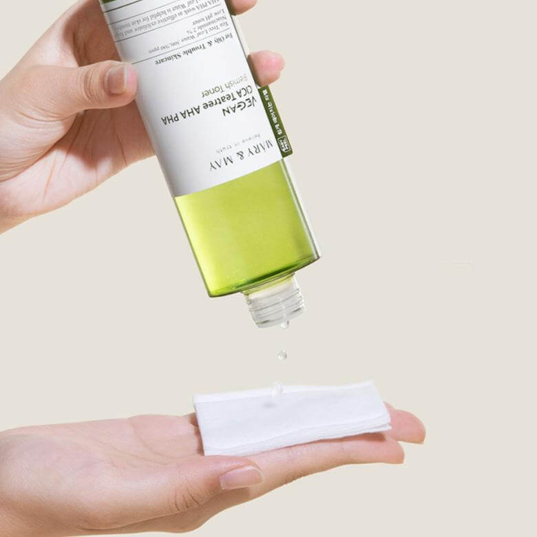 Nomierinošs toniks problemātiskais ādai Mary&May Vegan CICA Tea Tree AHA PHA Toner