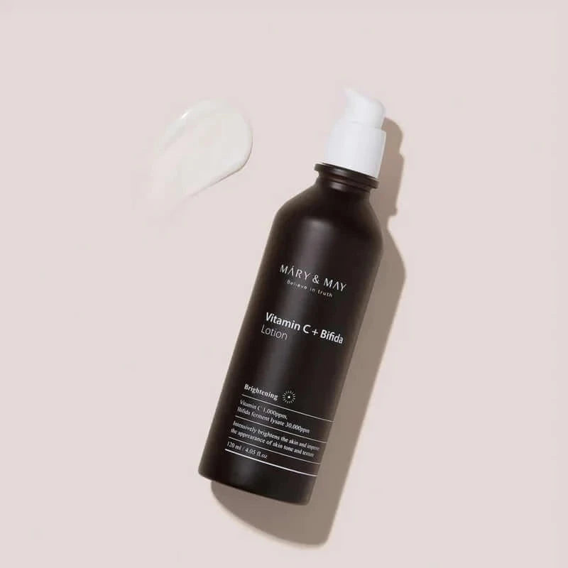 Mitrinošs un aizsargājošs losjons ar C vitamīnu un bifidu Mary&May Vitamine C Bifida Lotion