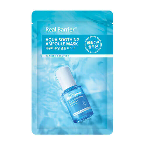 Nomierinoša ampulu auduma maska sejai Real Barrier Aqua Soothing Ampoule Mask