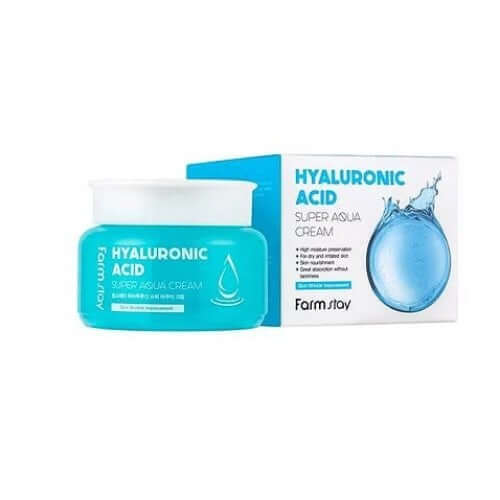 Mitrinošs krēms uz hialuronskābes bāzes FarmStay Hyaluronic Acid Super Aqua Cream